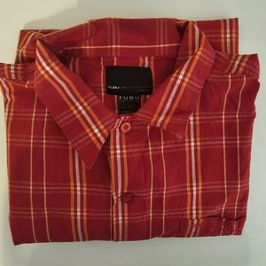 FUBU Men's Red Plaid Shirt size XL